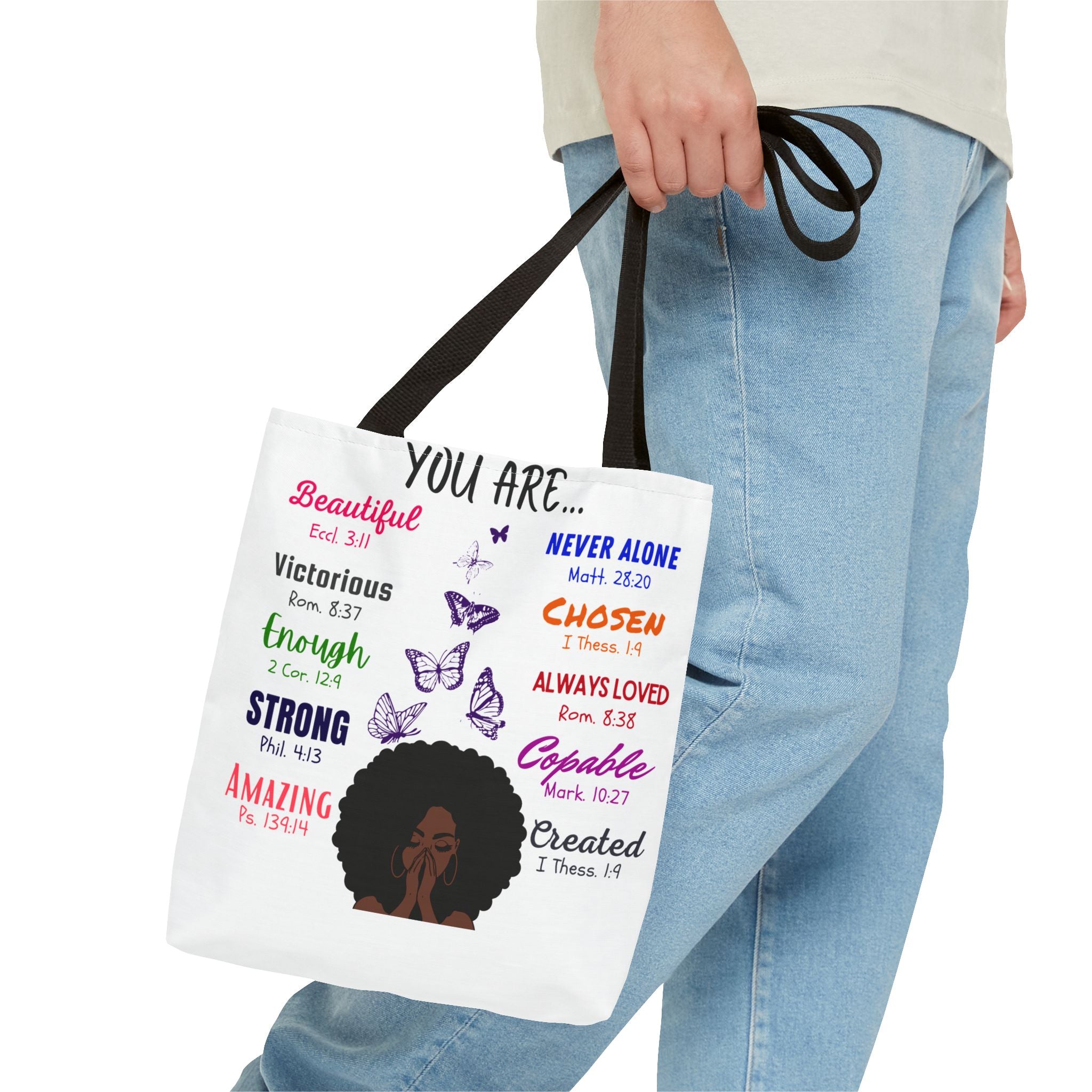 Tote Bag, Inspirational Designed Tote, Self-Love Tote, Designer Tote Bag, Casual Bag