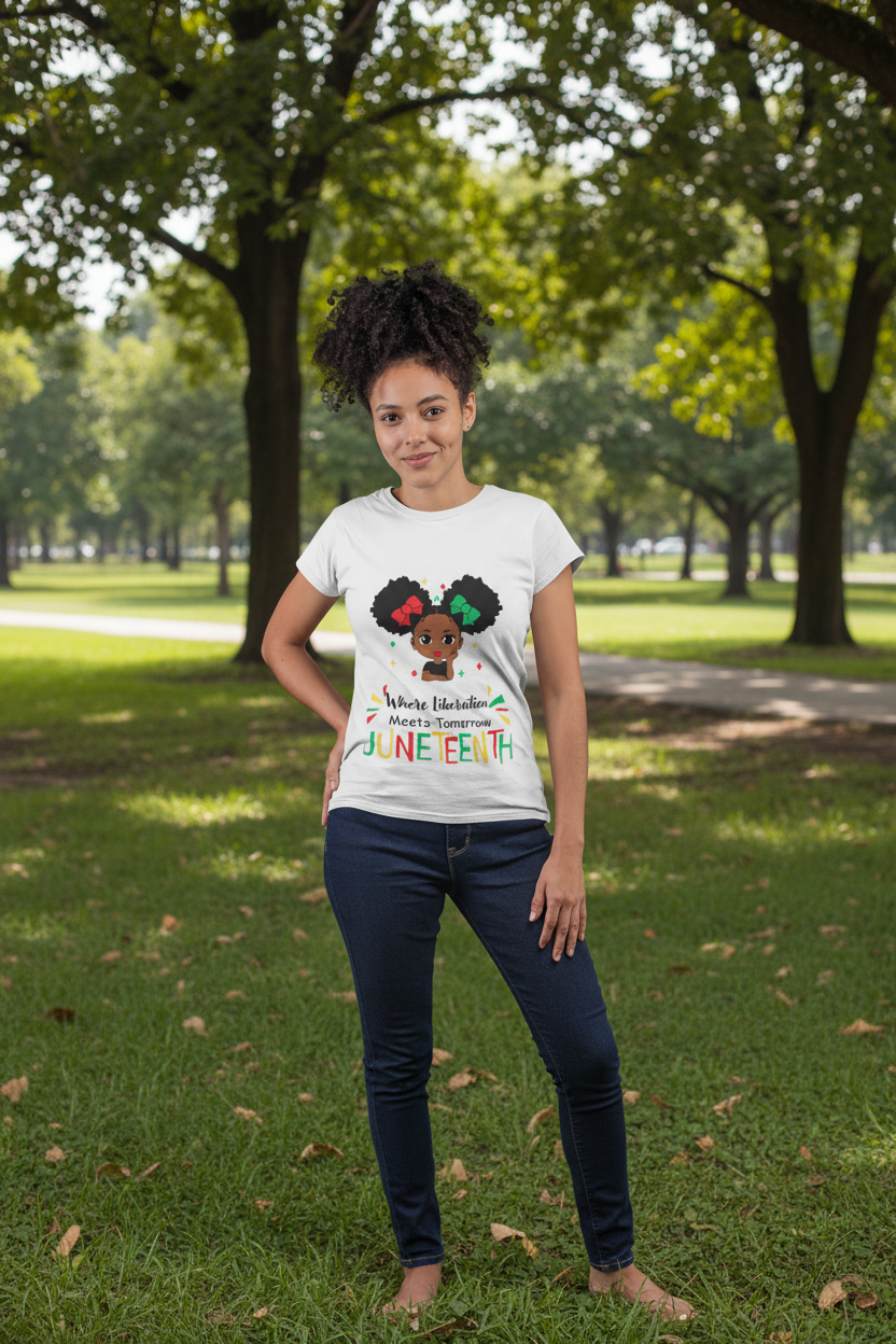Juneteenth 'Where Liberation Meets Tomorrow' Black Girl Magic T-Shirt