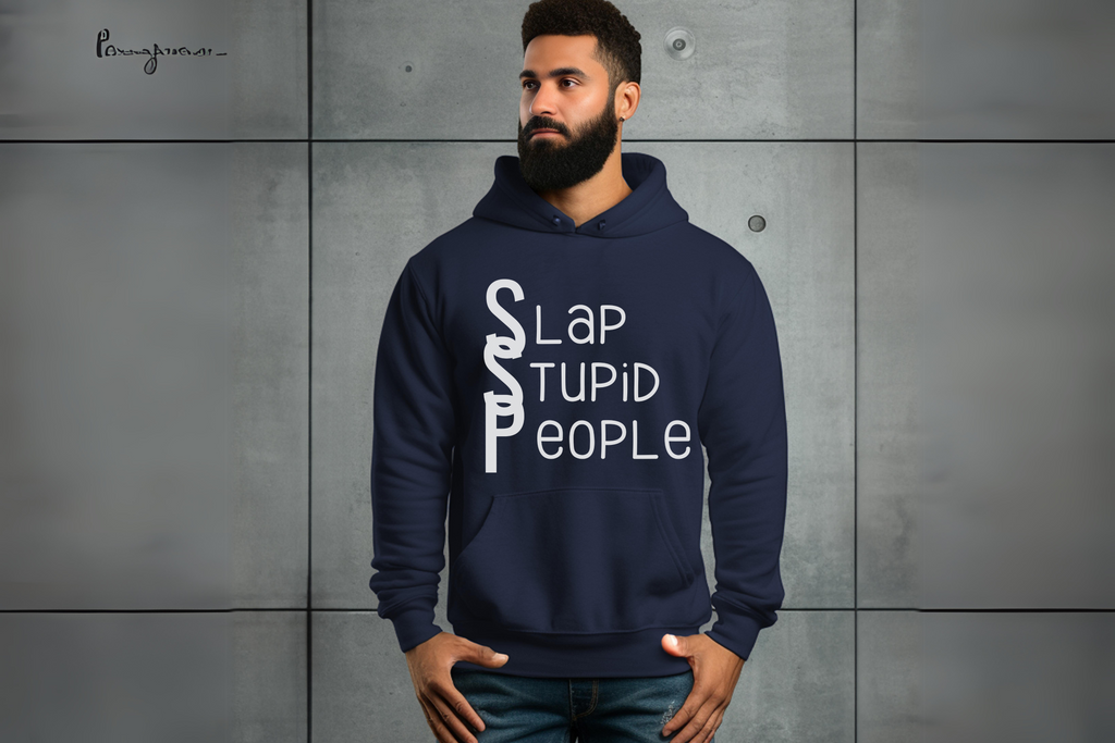 Funny Typography Hoodie | Humor Text Design, Cozy Fleece Sweatshirt