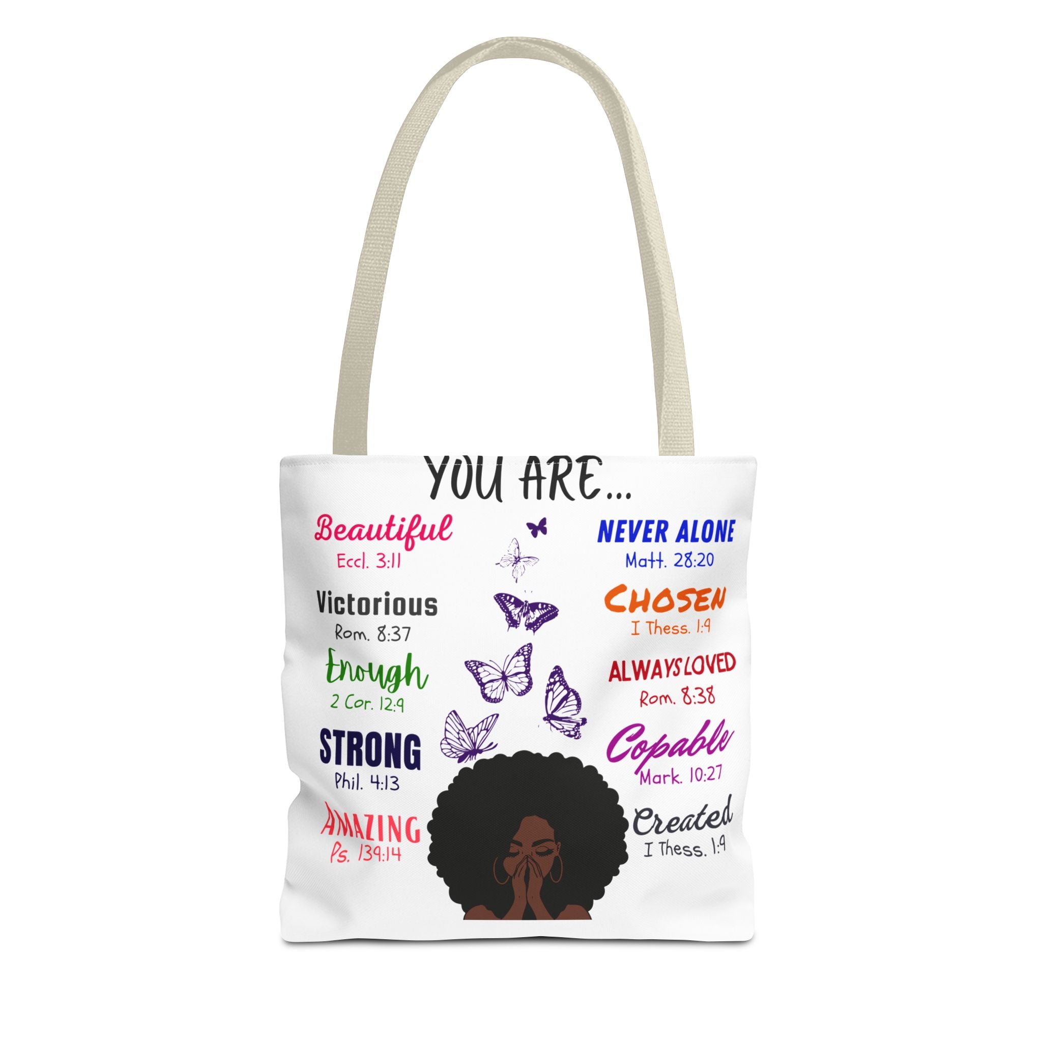 Tote Bag, Inspirational Designed Tote, Self-Love Tote, Designer Tote Bag, Casual Bag