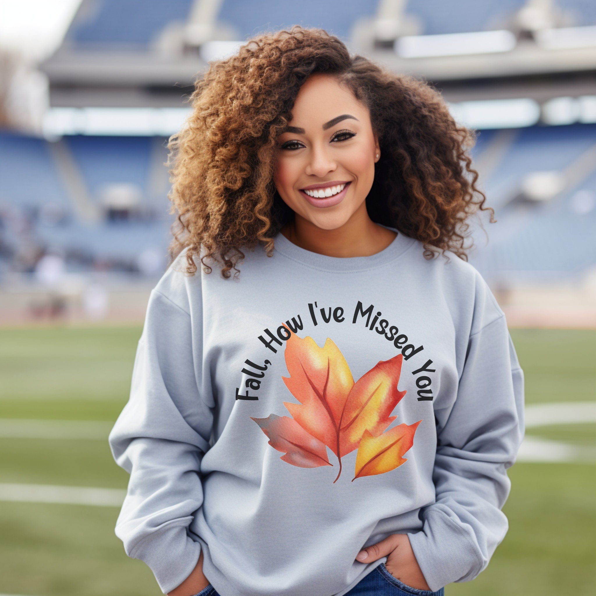 Cozy Fall Sweatshirt, Autumn Leaves Design