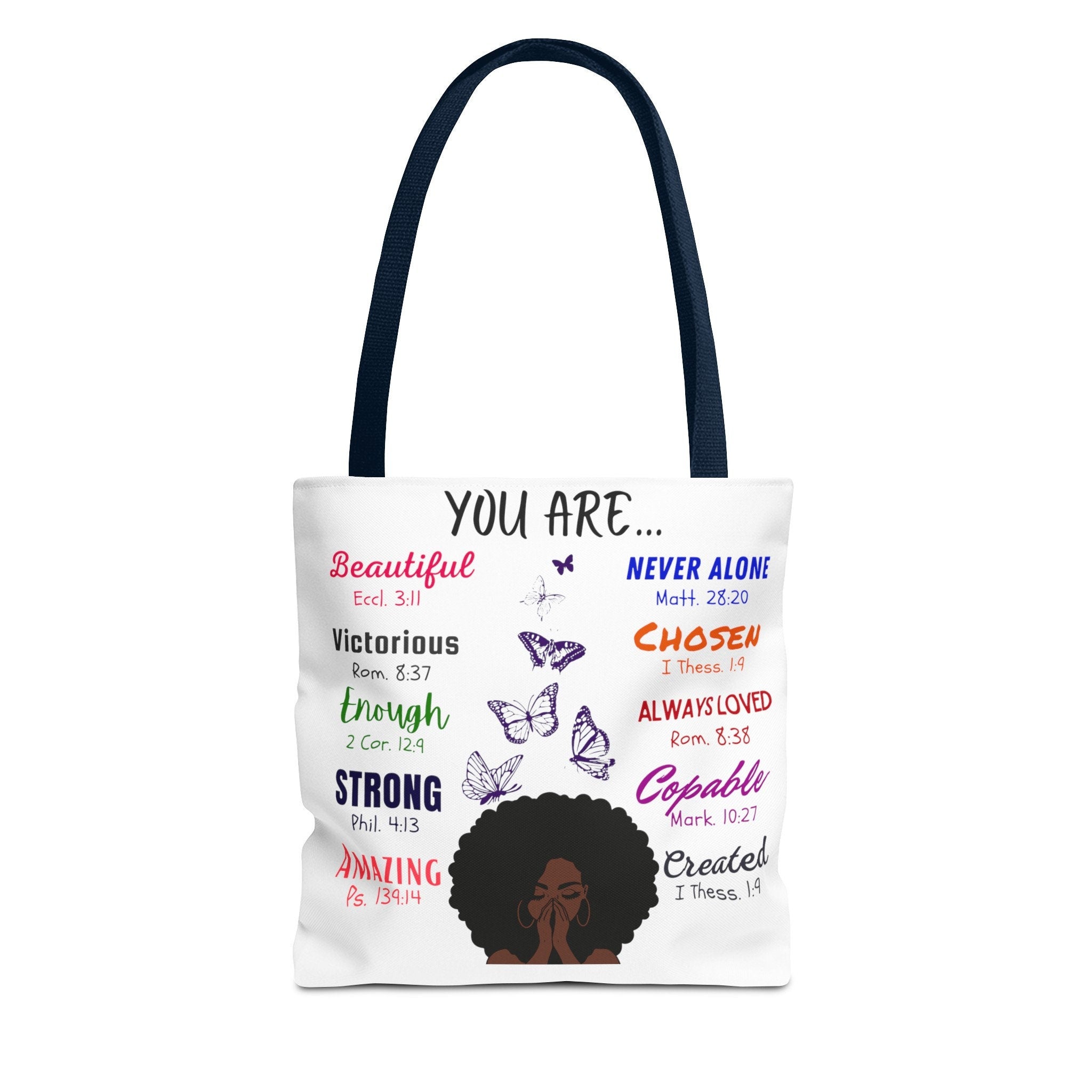 Inspirational Tote Bag, Uplifting Quote, Polyester Fabric