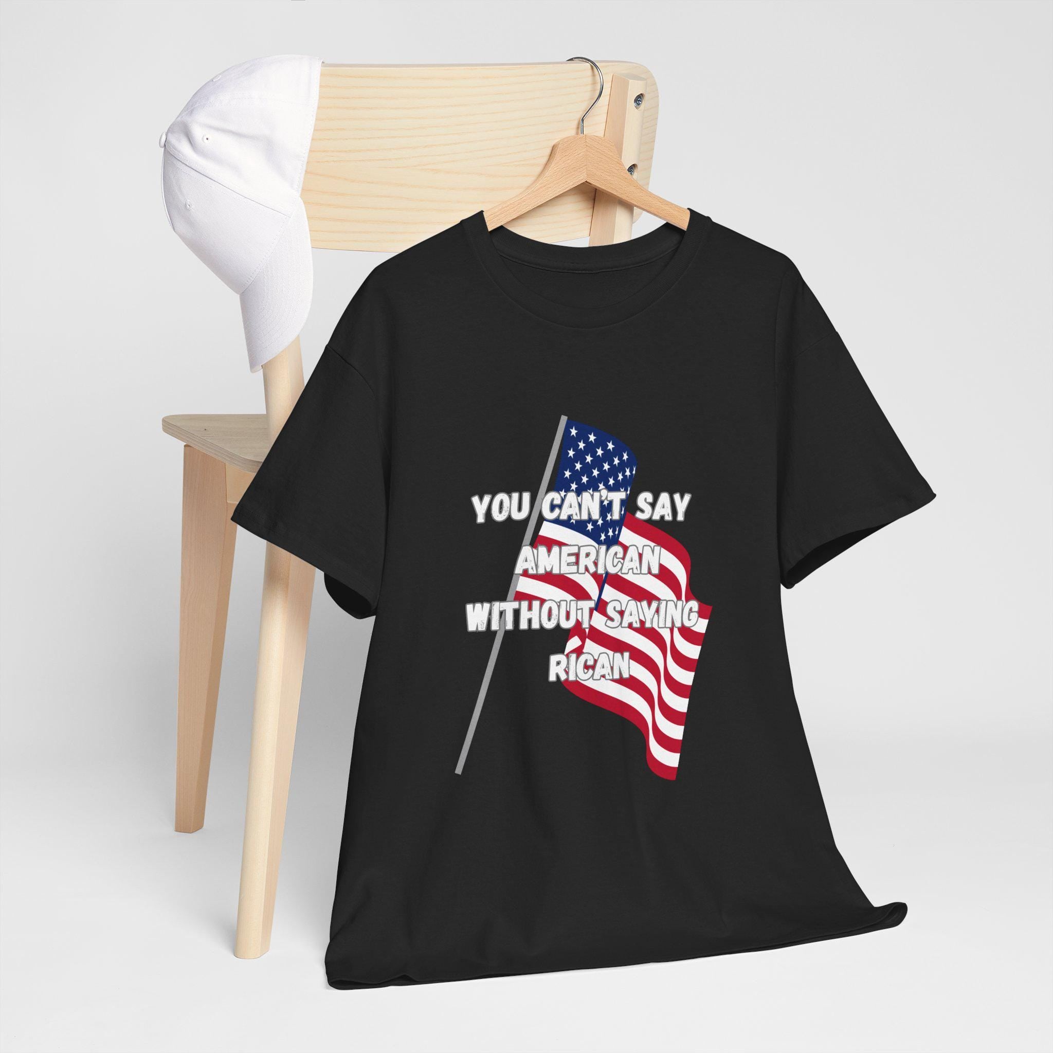 Patriotic Unisex Tee, American Flag, Puerto Rico Pride