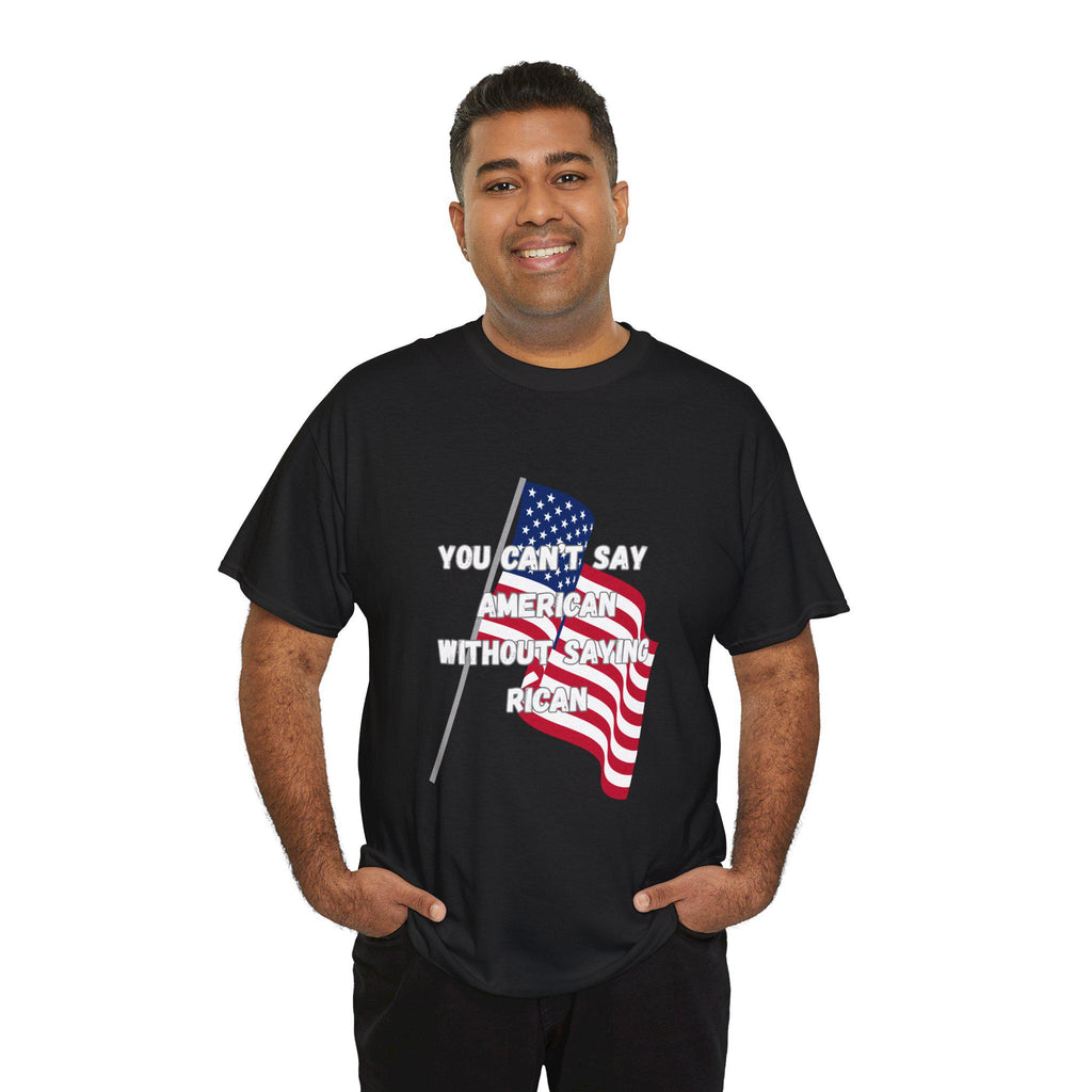 Patriotic Unisex Tee, American Flag, Puerto Rico Pride