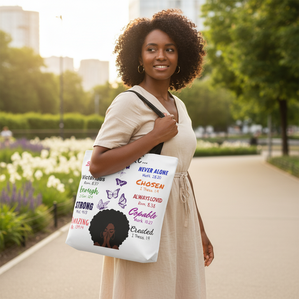 Tote bag with African American woman