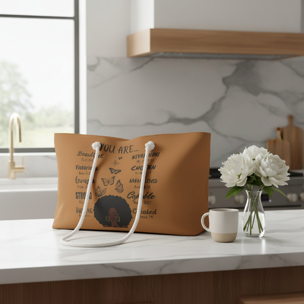 Weekender tote clean strap