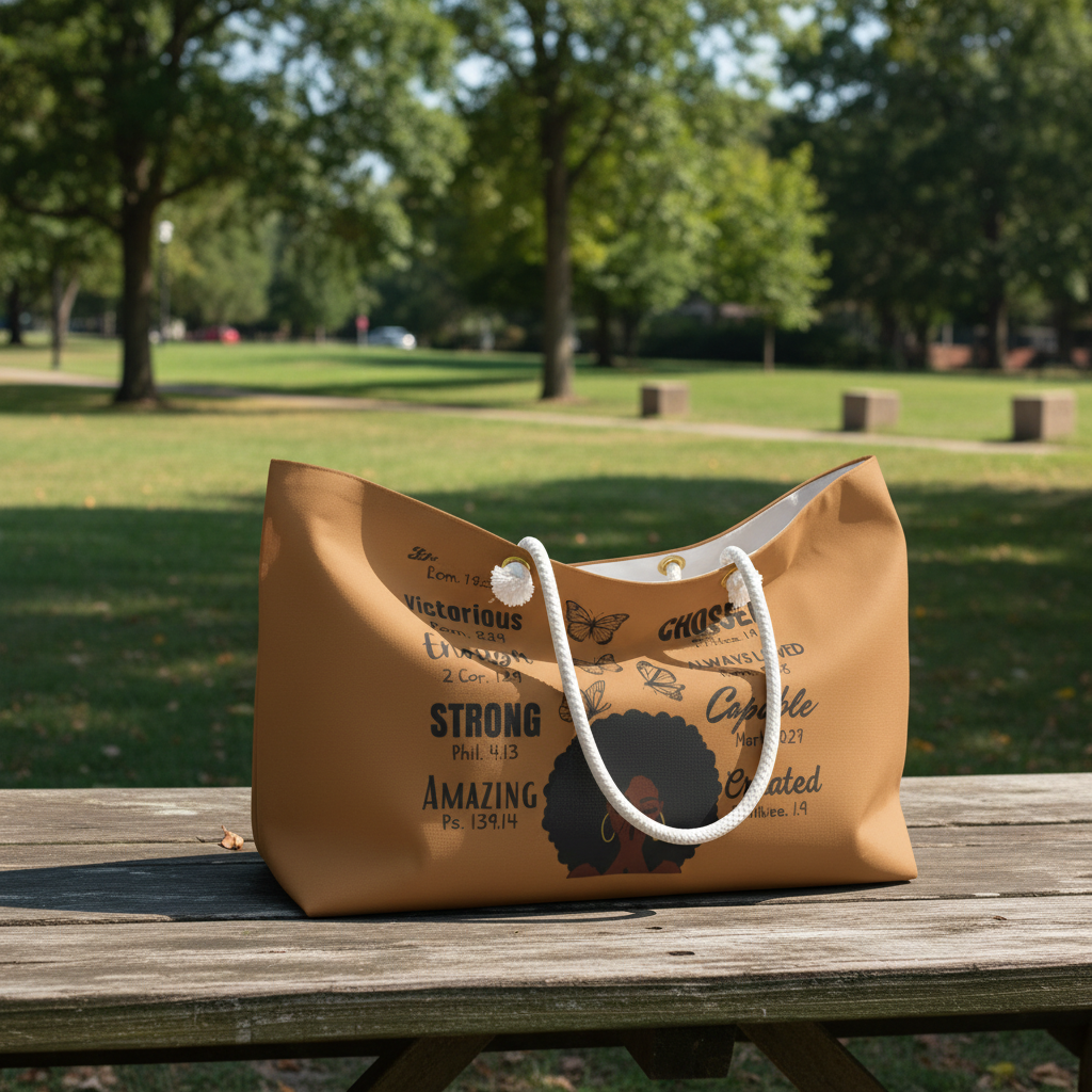 Weekender tote realistic background 3